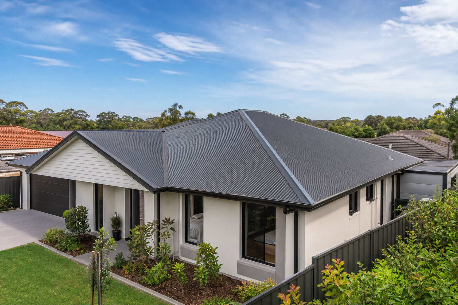 New metal roof installed on an Australian home